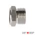 Muffler Metal Flat 3/8' Male